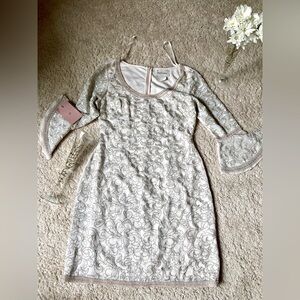 Anthropologie BHLDN New W/O tags Elegant Embroidered and beaded lightblush Dress